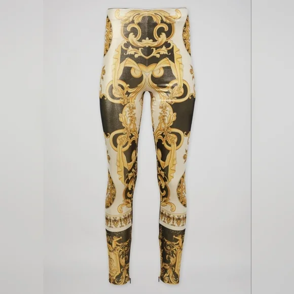 Versace 2018 Runway Gold and Black Baroque SS 1992 Tribute Leggings - Picture 3 of 17